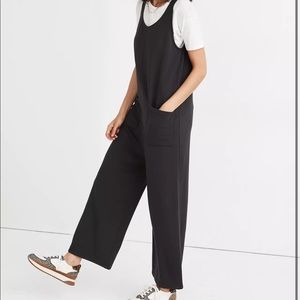 Madewell MWL Superbrushed Pull-On Jumpsuit Black Coal